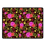 Background Rose Wallpaper Fleece Blanket (Small) 50 x40  Blanket Front