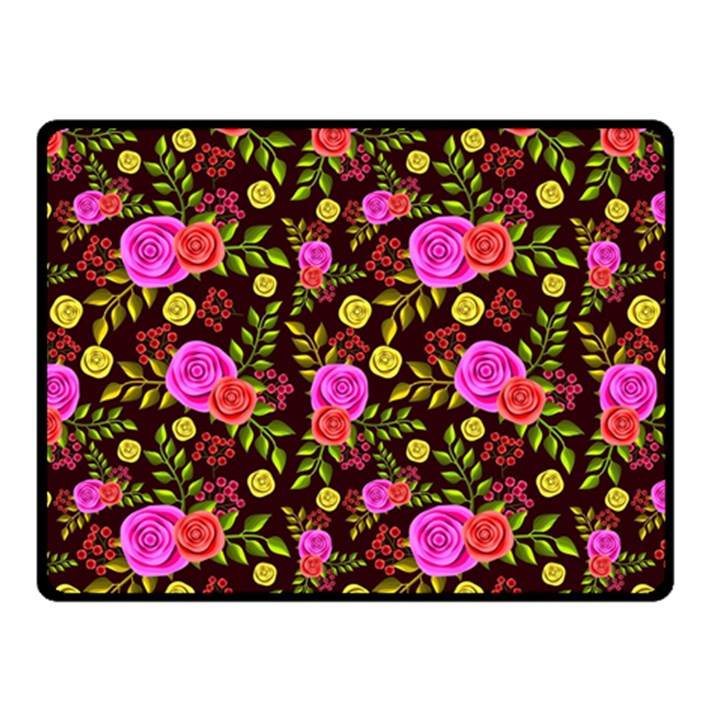 Background Rose Wallpaper Fleece Blanket (Small)