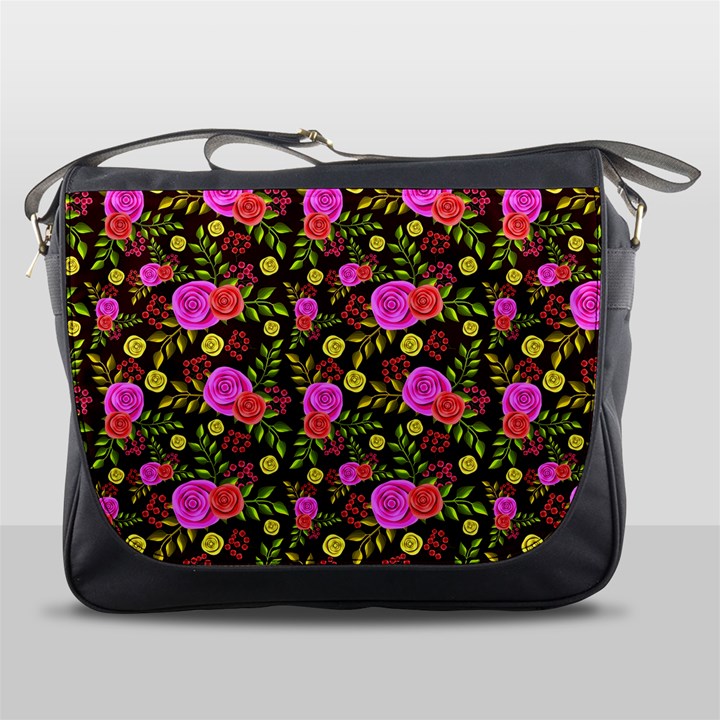 Background Rose Wallpaper Messenger Bag