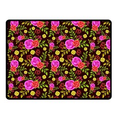 Background Rose Wallpaper Double Sided Fleece Blanket (small) 