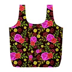 Background Rose Wallpaper Full Print Recycle Bag (l)