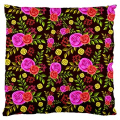 Background Rose Wallpaper Standard Flano Cushion Case (one Side)