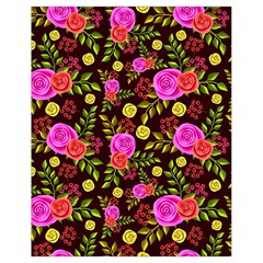 Background Rose Wallpaper Drawstring Bag (small)