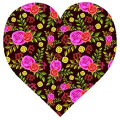 Background Rose Wallpaper Wooden Puzzle Heart