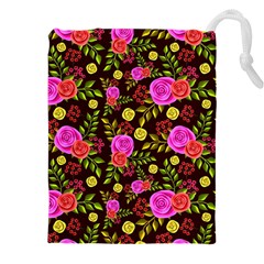 Background Rose Wallpaper Drawstring Pouch (5xl) by HermanTelo