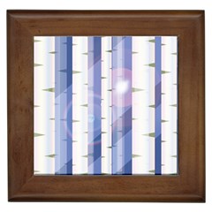 Birch Tree Forest Digital Framed Tile by Mariart