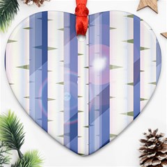 Birch Tree Forest Digital Ornament (heart)