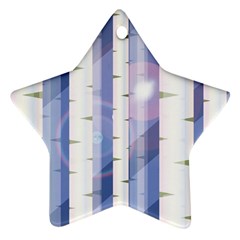 Birch Tree Forest Digital Ornament (star) by Mariart