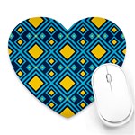 Geometric Abstract Diamond Heart Mousepads Front