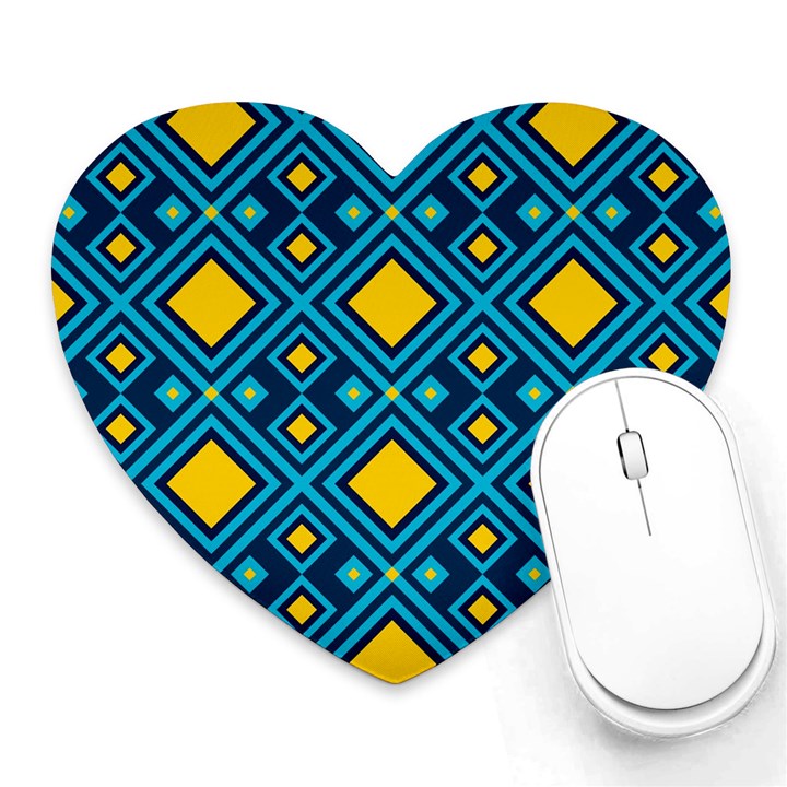 Geometric Abstract Diamond Heart Mousepads