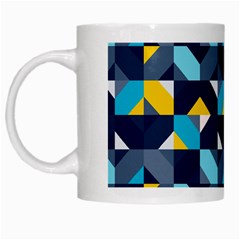 Geometric Hypnotic Shapes White Mugs by tmsartbazaar