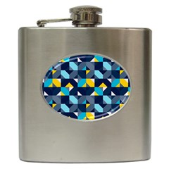 Geometric Hypnotic Shapes Hip Flask (6 Oz) by tmsartbazaar