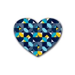 Geometric Hypnotic Shapes Heart Coaster (4 Pack)  by tmsartbazaar