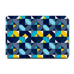 Geometric Hypnotic Shapes Small Doormat  by tmsartbazaar