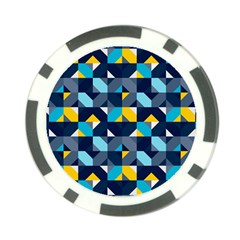 Geometric Hypnotic Shapes Poker Chip Card Guard by tmsartbazaar