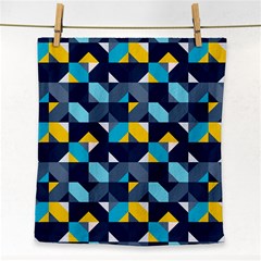 Geometric Hypnotic Shapes Face Towel by tmsartbazaar