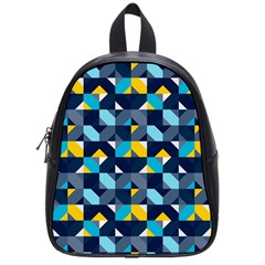 Geometric Hypnotic Shapes School Bag (small) by tmsartbazaar