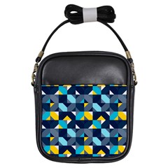 Geometric Hypnotic Shapes Girls Sling Bag by tmsartbazaar