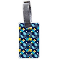 Geometric Hypnotic Shapes Luggage Tag (one Side) by tmsartbazaar