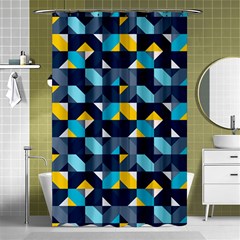 Geometric Hypnotic Shapes Shower Curtain 48  X 72  (small)  by tmsartbazaar