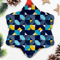 Geometric Hypnotic Shapes Ornament (snowflake) by tmsartbazaar