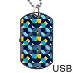 Geometric Hypnotic Shapes Dog Tag USB Flash (One Side) Front