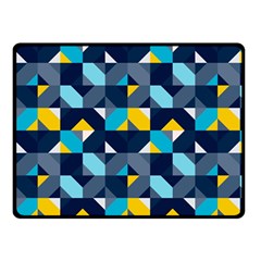 Geometric Hypnotic Shapes Double Sided Fleece Blanket (small)  by tmsartbazaar