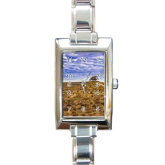 Patagonia Landscape Scene, Santa Cruz - Argentina Rectangle Italian Charm Watch by dflcprintsclothing