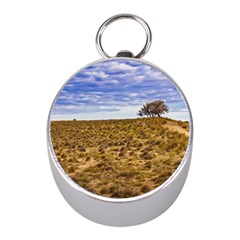 Patagonia Landscape Scene, Santa Cruz - Argentina Mini Silver Compasses by dflcprintsclothing