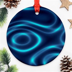 Blue Wavy Ornament (round) by Sabelacarlos