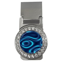 Blue Wavy Money Clips (cz)  by Sabelacarlos