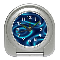 Blue Wavy Travel Alarm Clock by Sabelacarlos