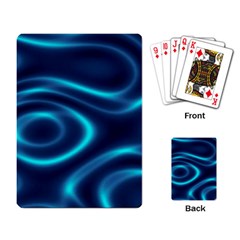 Blue Wavy Playing Cards Single Design (rectangle)