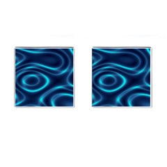 Blue Wavy Cufflinks (square) by Sabelacarlos