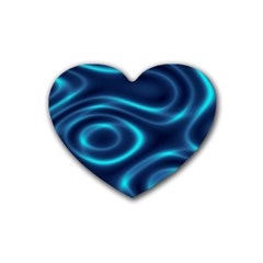 Blue Wavy Heart Coaster (4 Pack) 