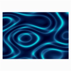 Blue Wavy Large Glasses Cloth (2 Sides) by Sabelacarlos