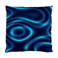 Blue Wavy Standard Cushion Case (one Side) by Sabelacarlos