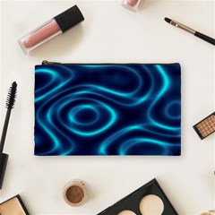 Blue Wavy Cosmetic Bag (medium) by Sabelacarlos