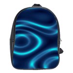 Blue Wavy School Bag (XL) Front