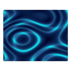 Blue Wavy Double Sided Flano Blanket (large) 