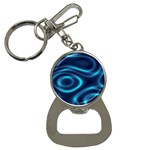 Blue Wavy Bottle Opener Key Chain Front