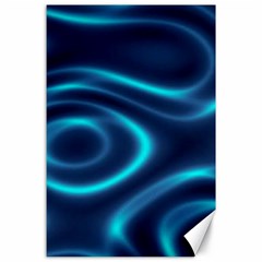 Blue Wavy Canvas 24  X 36  by Sabelacarlos