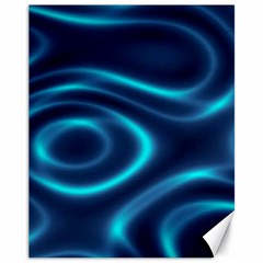 Blue Wavy Canvas 11  X 14  by Sabelacarlos