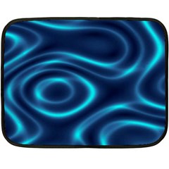 Blue Wavy Fleece Blanket (mini)