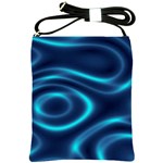 Blue Wavy Shoulder Sling Bag Front