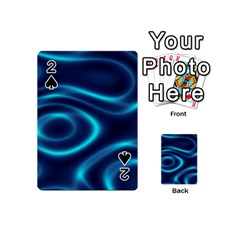 Blue Wavy Playing Cards 54 Designs (mini) by Sabelacarlos