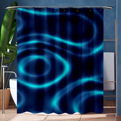 Blue Wavy Shower Curtain 60  X 72  (medium) 