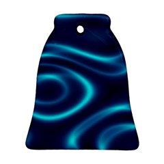 Blue Wavy Bell Ornament (two Sides)