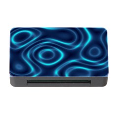 Blue Wavy Memory Card Reader With Cf by Sabelacarlos