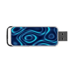 Blue Wavy Portable Usb Flash (two Sides) by Sabelacarlos